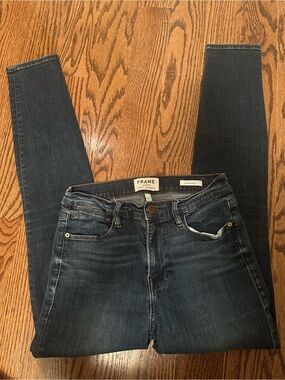 FRAME Le High Skinny Dark Wash Skinny Jeans, Sz 27